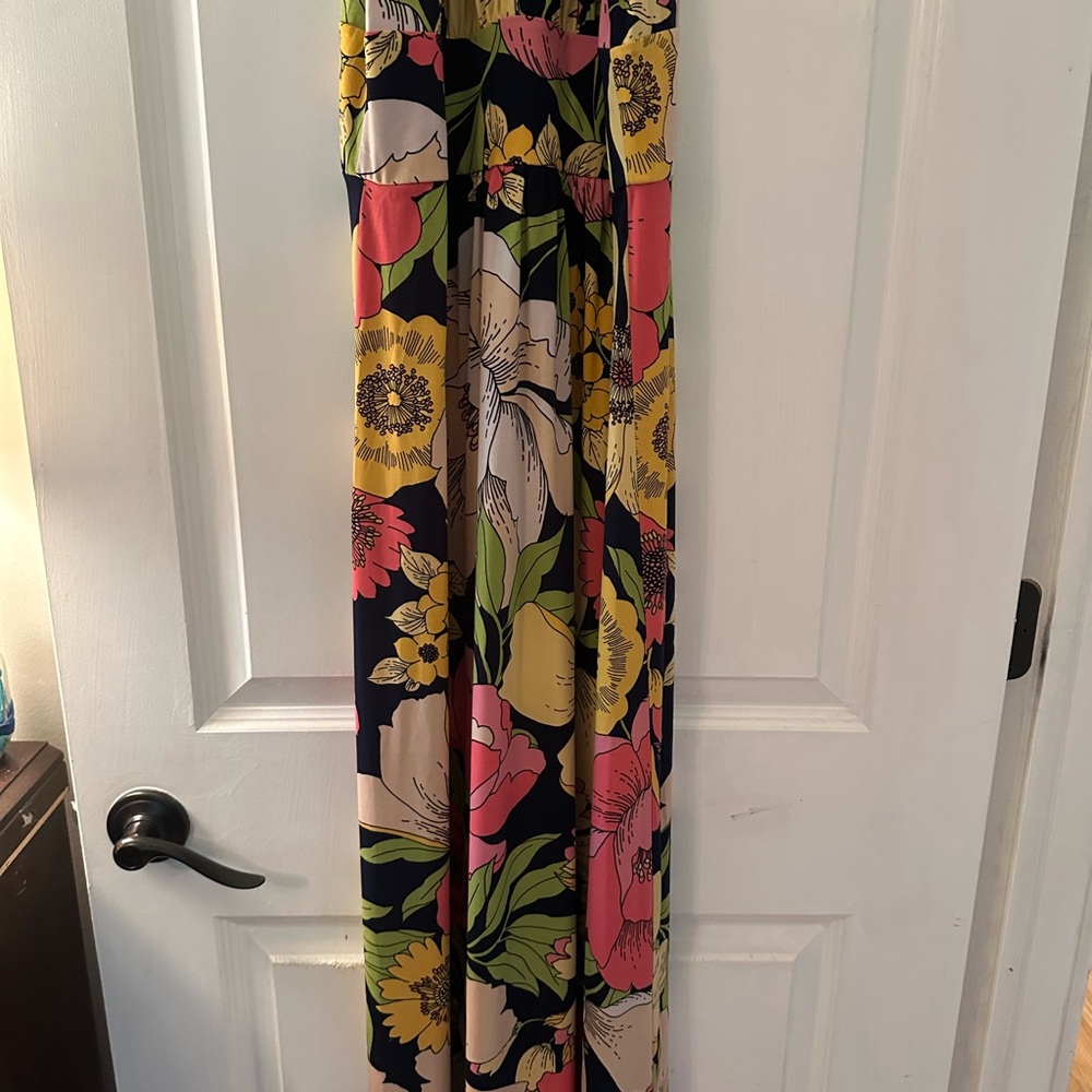 London Times Multicolor floral halter maxi - Picture 3 of 5